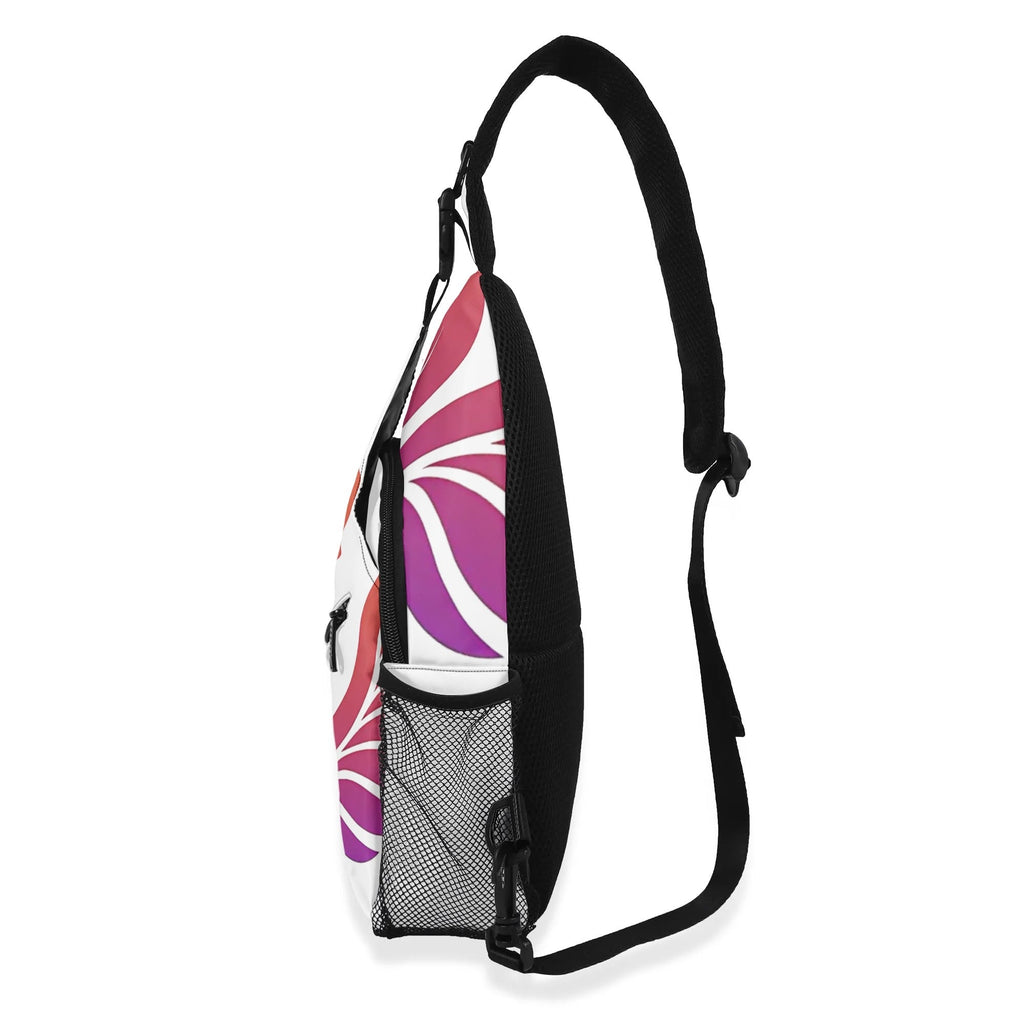 All-Over-Print Chest Crossbody Bag with Adjustable Strap