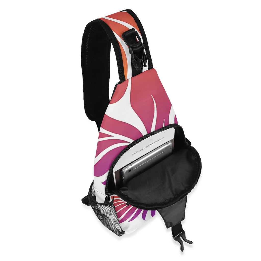 All-Over-Print Chest Crossbody Bag with Adjustable Strap