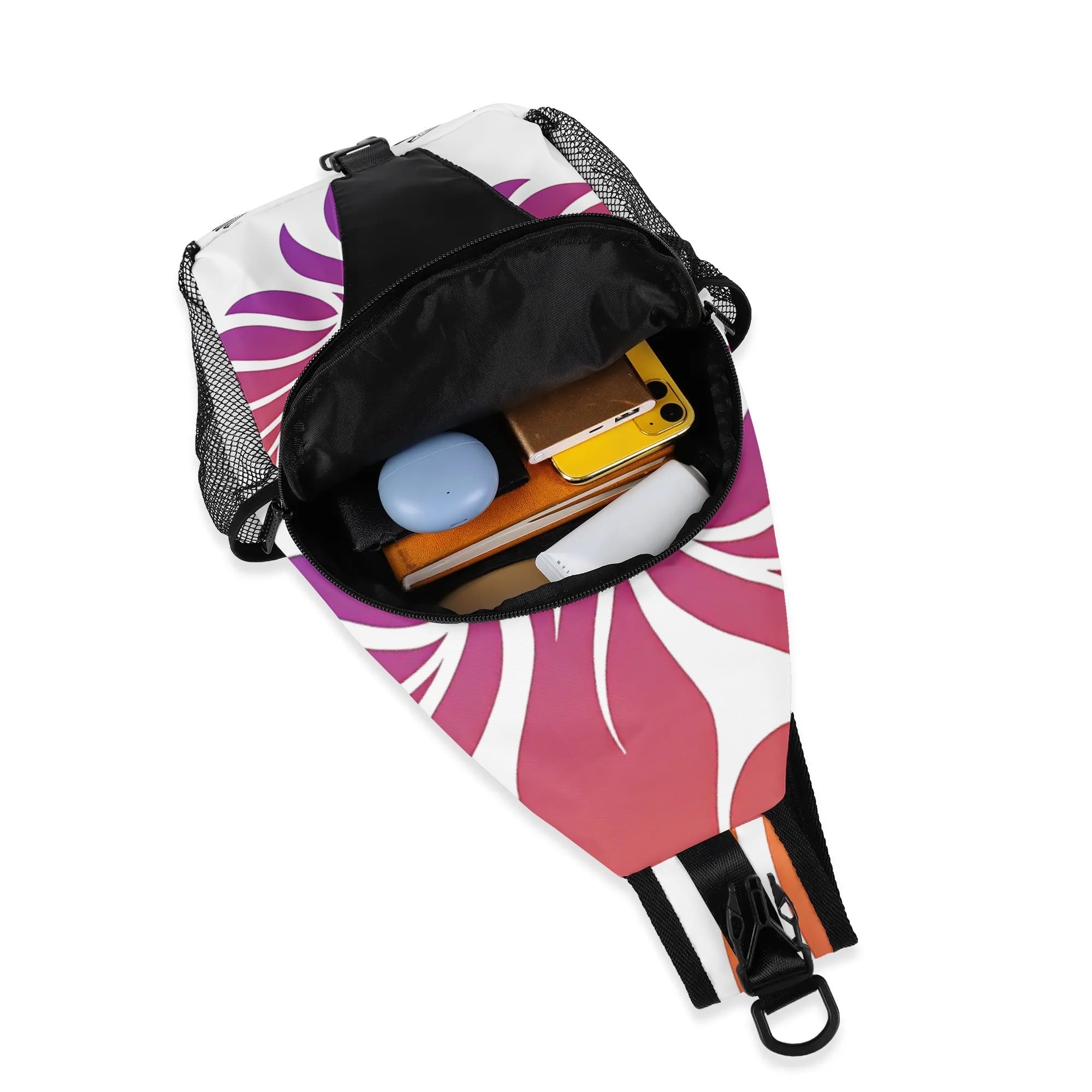 All-Over-Print Chest Crossbody Bag with Adjustable Strap