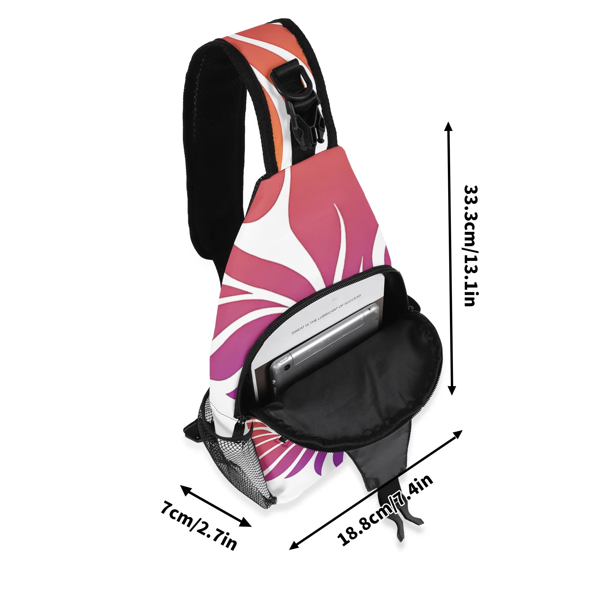 All-Over-Print Chest Crossbody Bag with Adjustable Strap