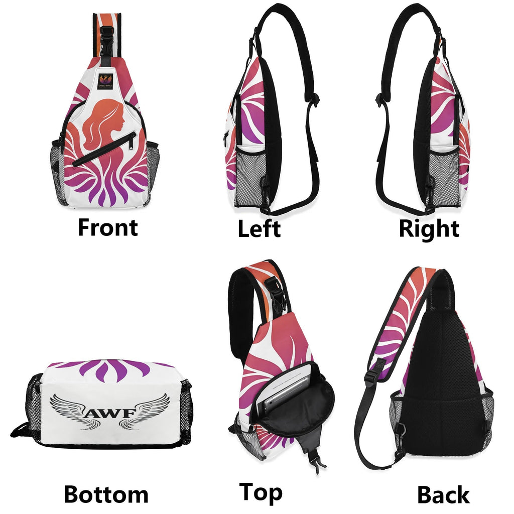 All-Over-Print Chest Crossbody Bag with Adjustable Strap