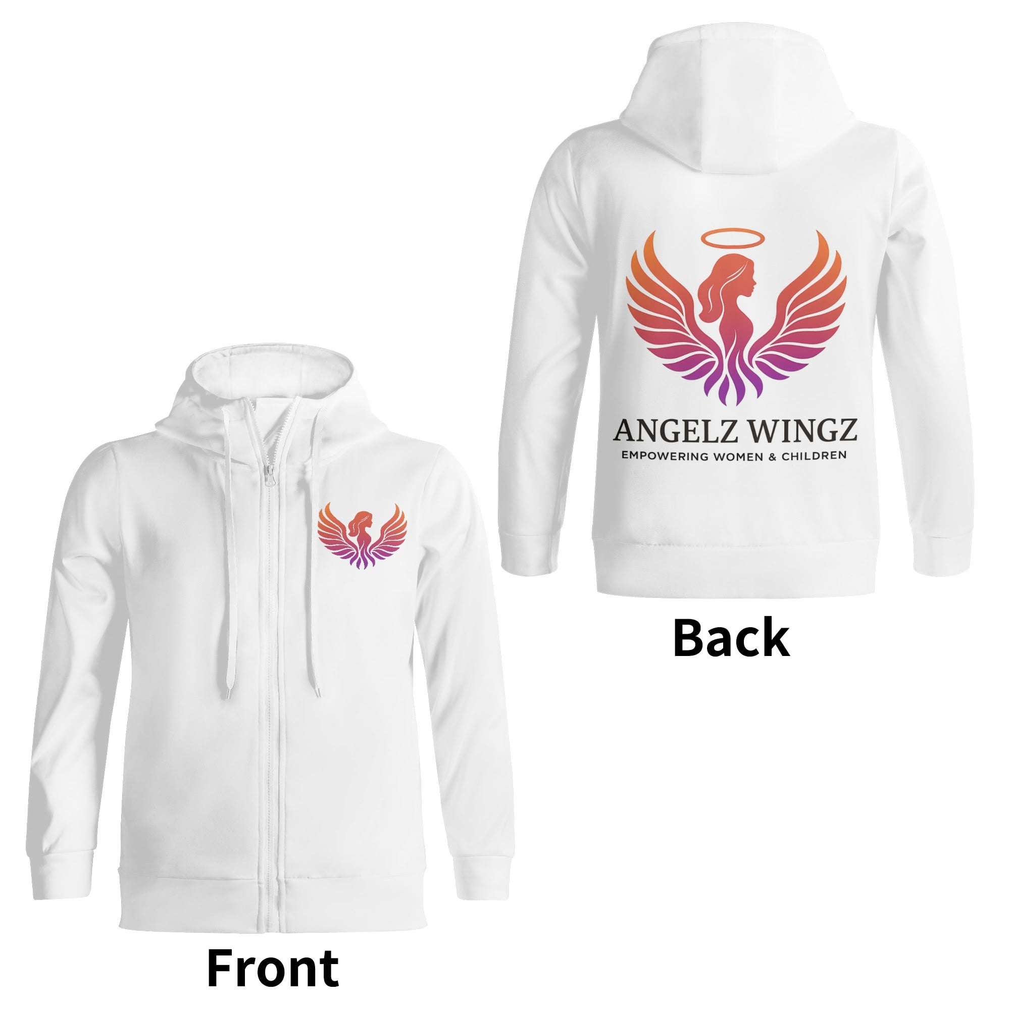 Adult Full Zip Turtleneck Hoodie Streetwear