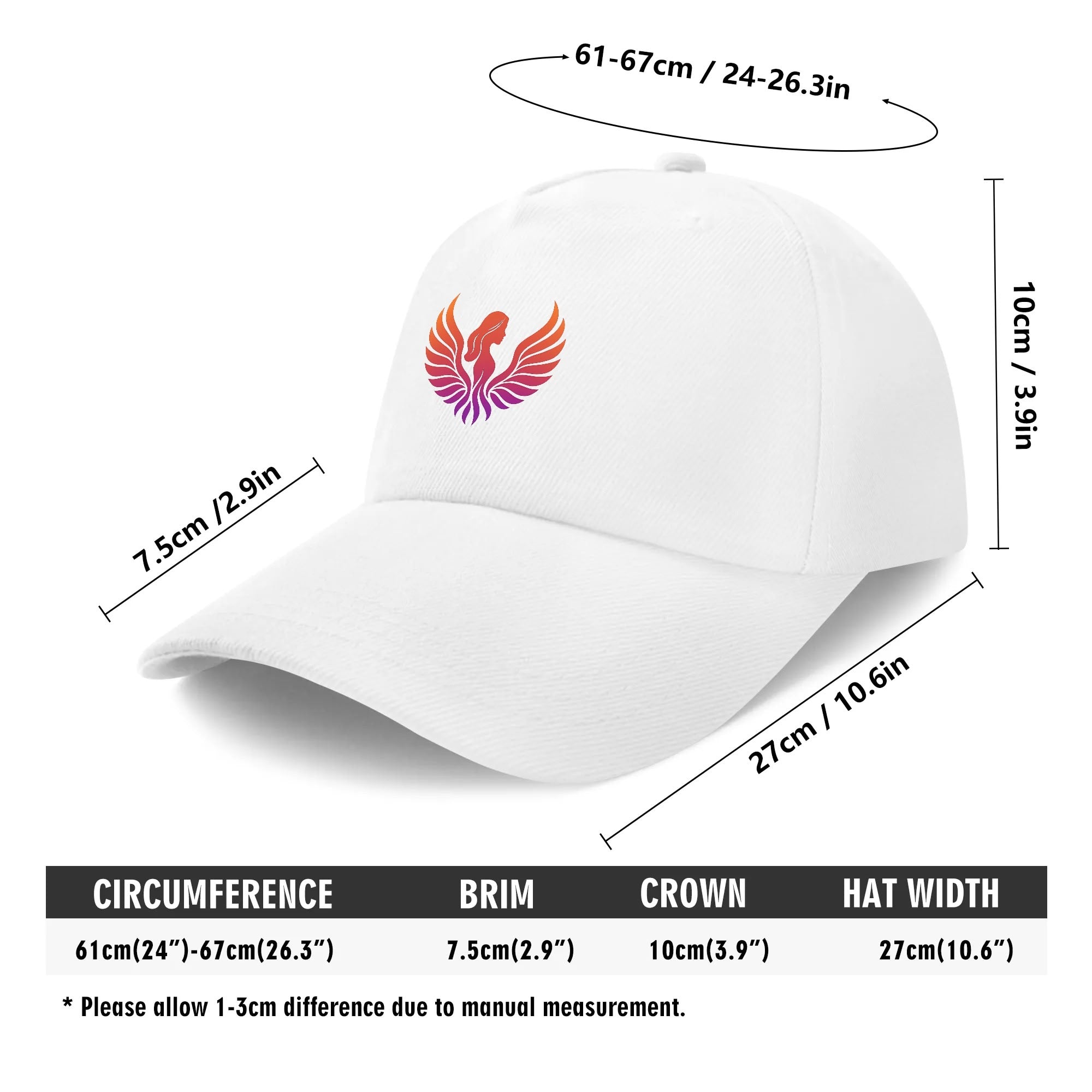 Custom Outdoor Baseball Cap Sun Hat with Front Printed