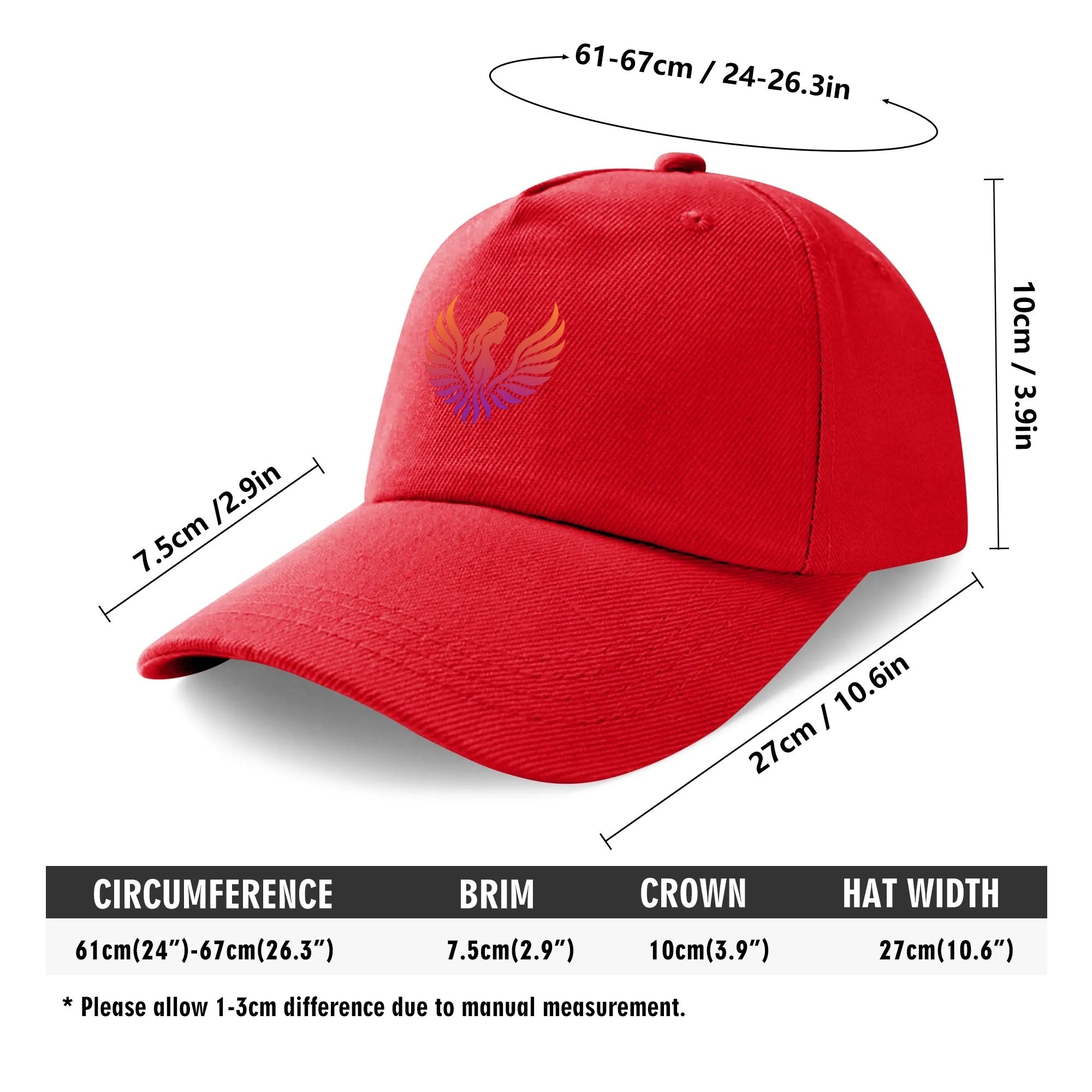 Custom Outdoor Baseball Cap Sun Hat with Front Printed
