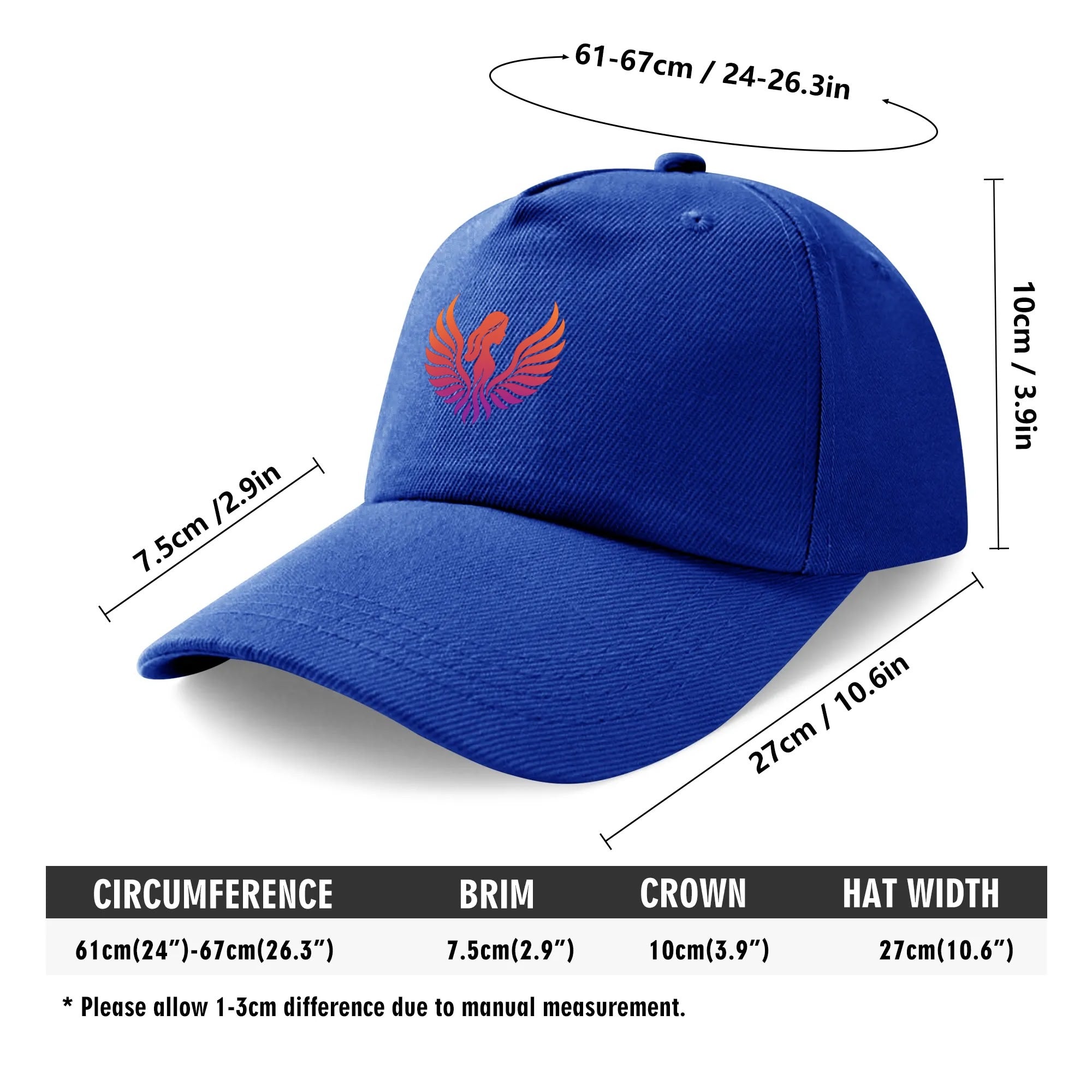 Custom Outdoor Baseball Cap Sun Hat with Front Printed