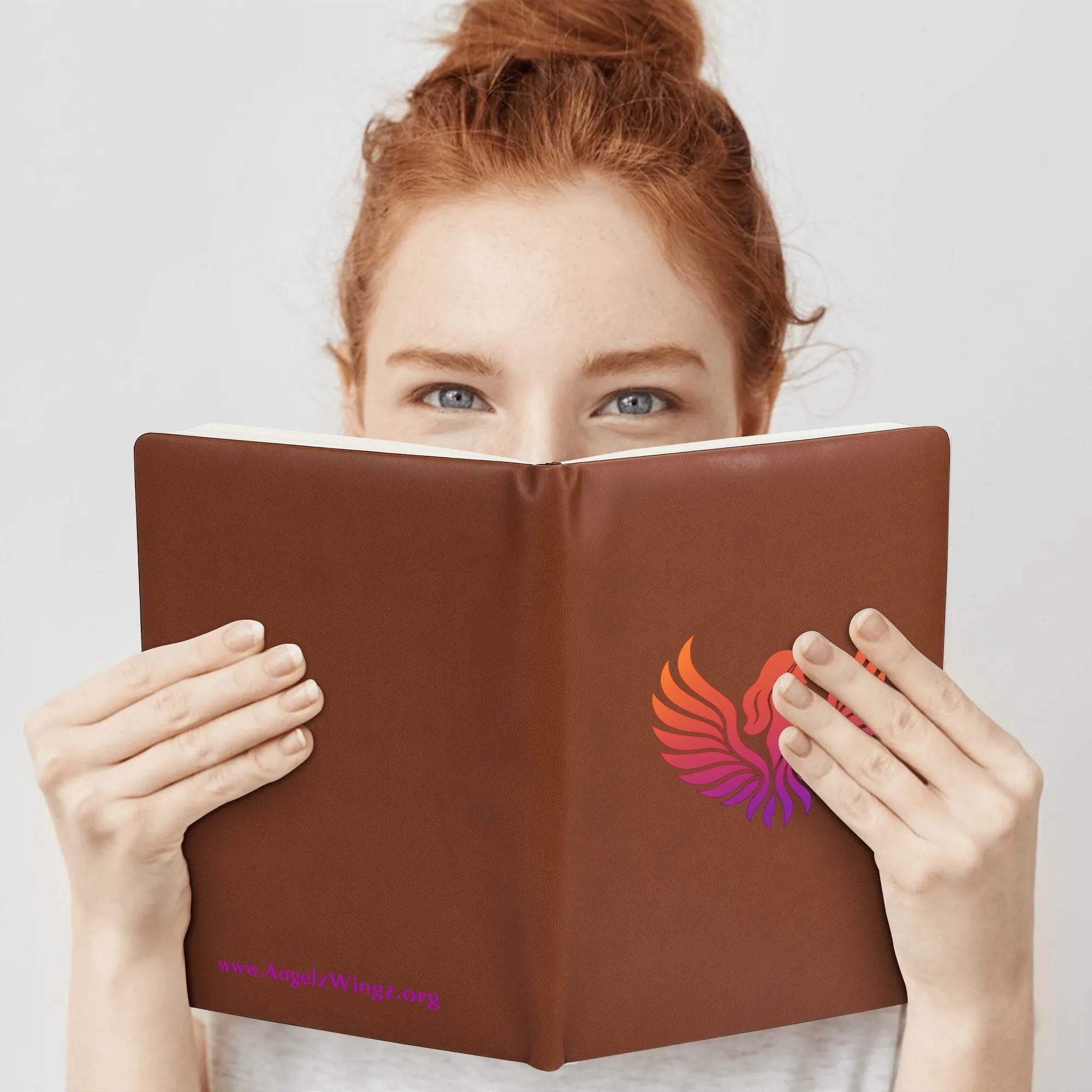 Leather Notebook - Black/Brown with UV Printed Covers, 200 Pages, 14.5x21cm