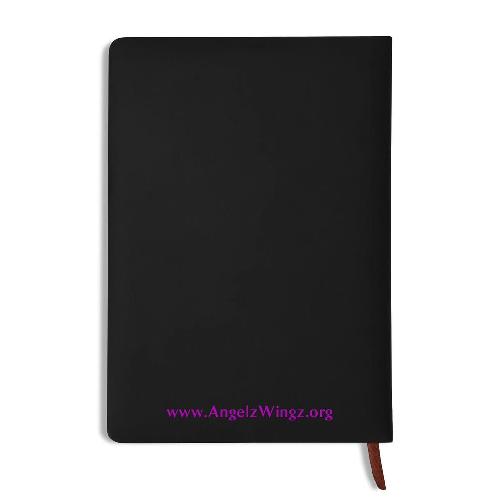 Leather Notebook - Black/Brown with UV Printed Covers, 200 Pages, 14.5x21cm