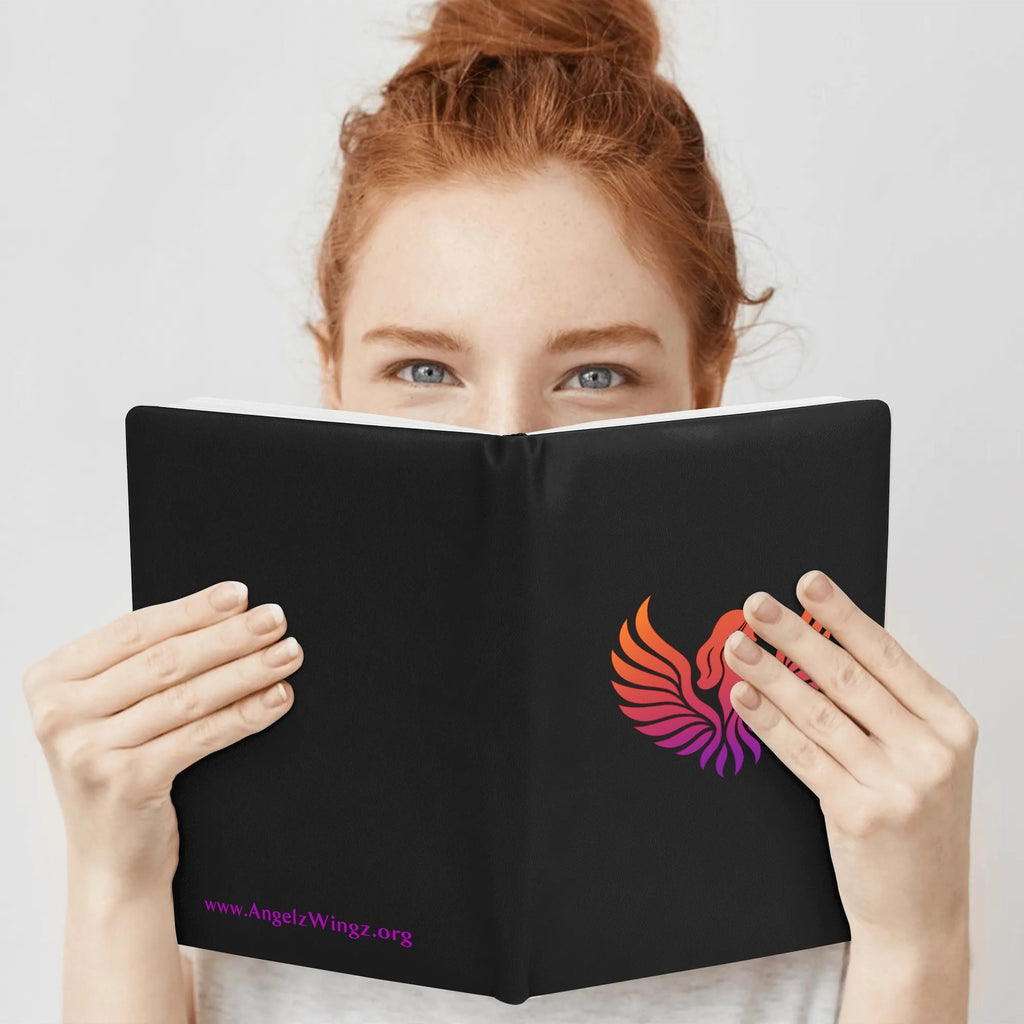 Leather Notebook - Black/Brown with UV Printed Covers, 200 Pages, 14.5x21cm