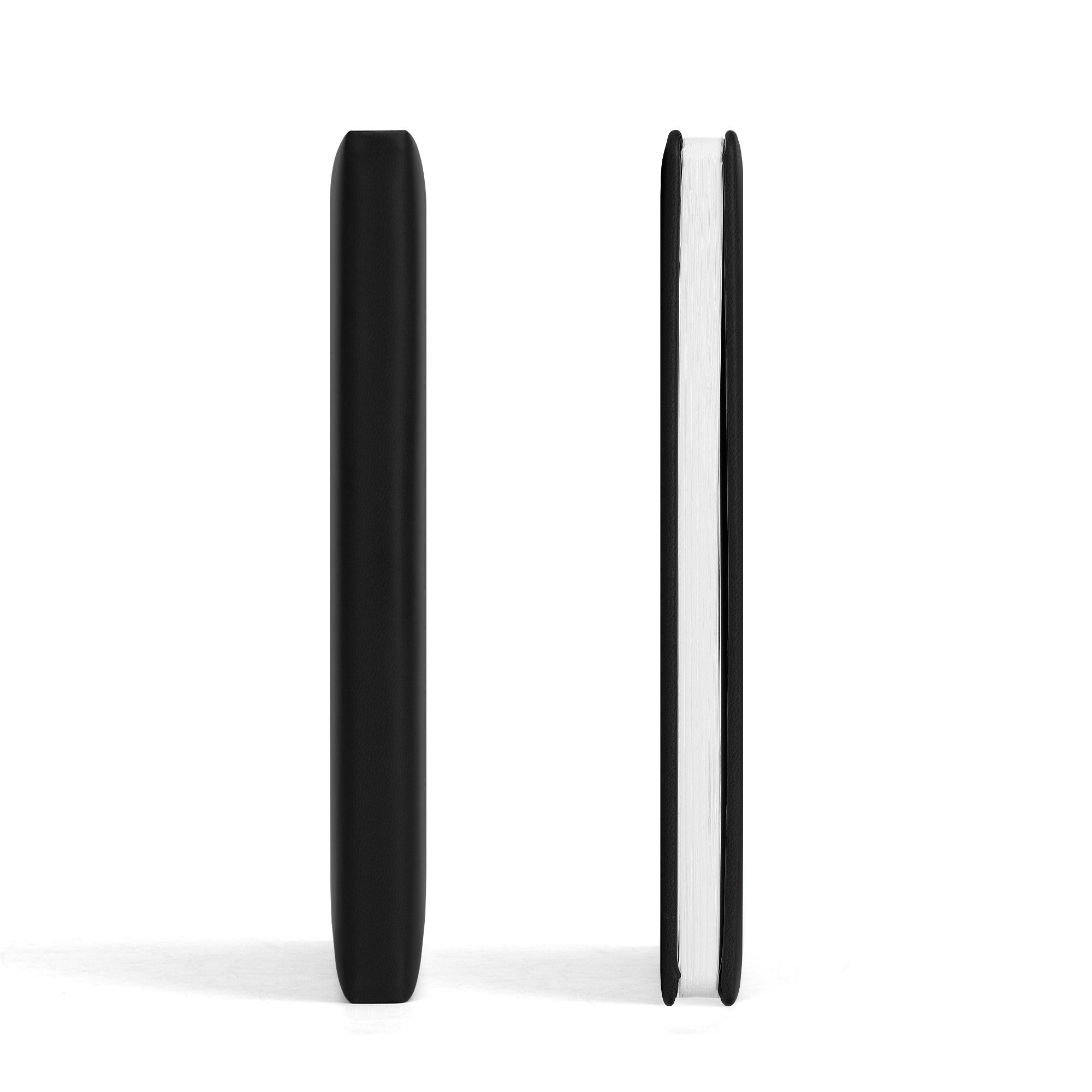 Leather Notebook - Black/Brown with UV Printed Covers, 200 Pages, 14.5x21cm