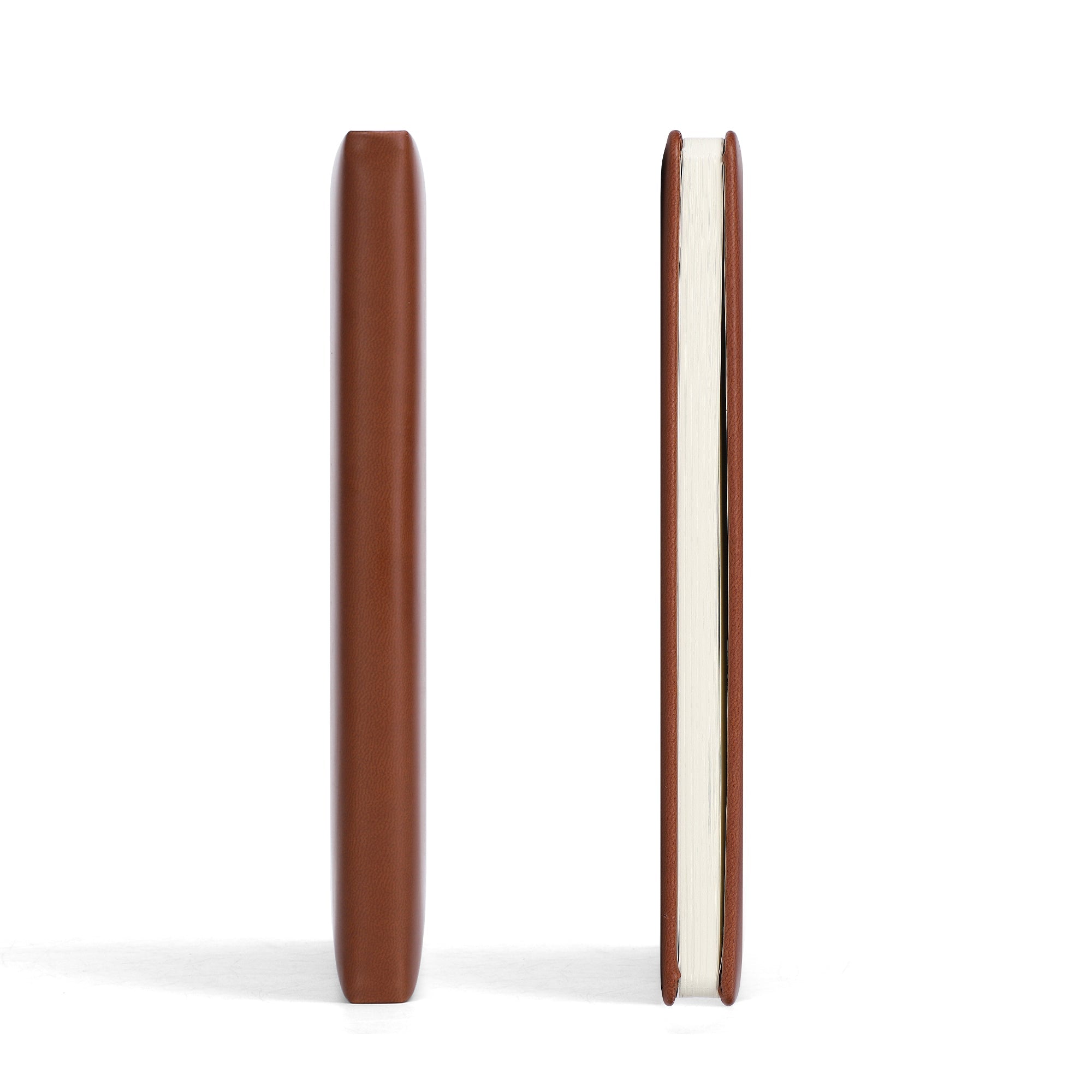 Leather Notebook - Black/Brown with UV Printed Covers, 200 Pages, 14.5x21cm